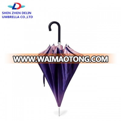 2019 hand open straight style lady windproof Beautiful umbrella from china