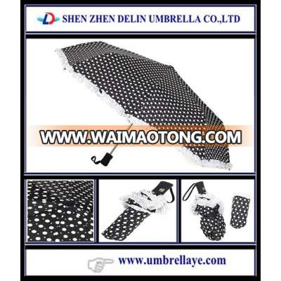 All automatic lace umbrella parts, top quality umbrella material