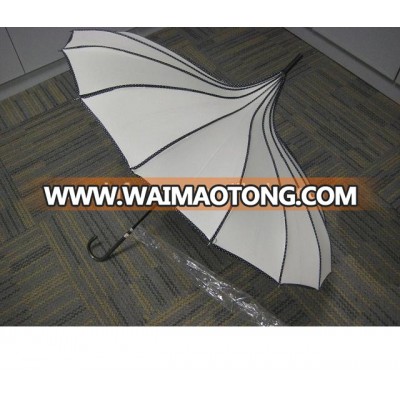 High fashion strong quality pagoda parasol umbrella for ladies