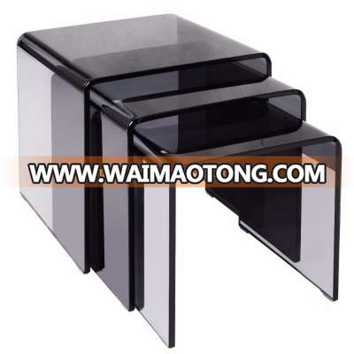 Hot Sale Customized Coffee Table Acrylic Stackable Nesting End Side Tables