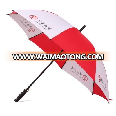 27"*8K 190T Pongee Semi-automatic Funny Golf Umbrella