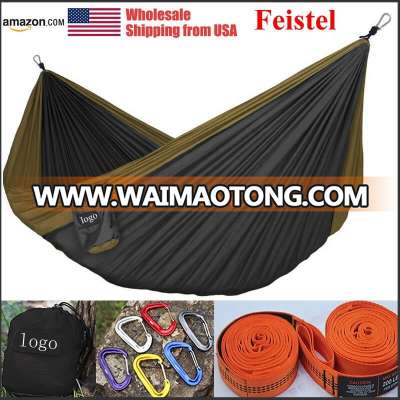 Custom Nylon Hammock 210T Double Nylon Parachute Fabric Hammock for Outdoor Camping