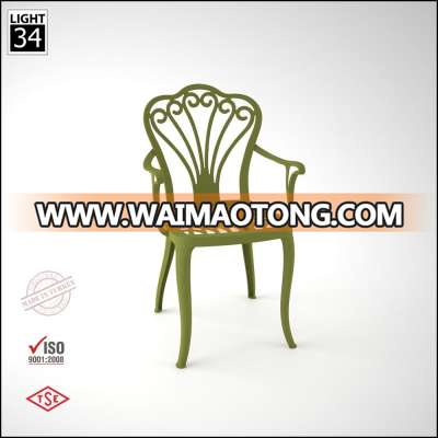 Multi Color Outdoor Garden Chair Cast Aluminum Outdoor Furniture