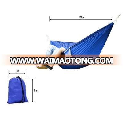 Double Parachute Camping Hammock,Ultralight Portable Nylon Parachute Hammock for Light Travel,Hiking, Backpacking