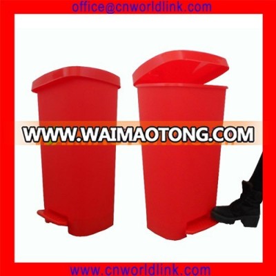 Hotel Kitchen Plastic Garbage Foot Step Waste Bin With Pedal