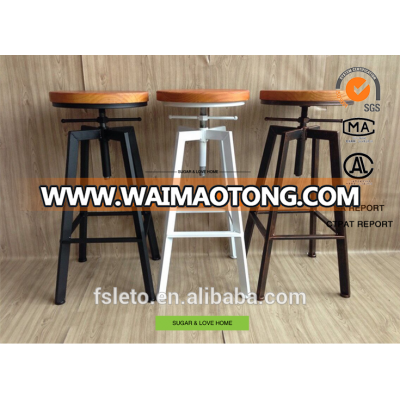 industrial loft swivel metal bar stool in stock for restaurant furniture