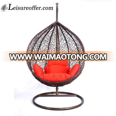 Factory Rattan Wicker Hanging Hubble Chair Hanging Egg Chair With Stand