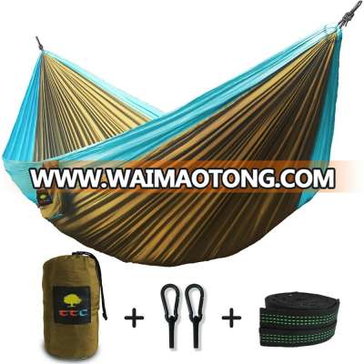 Trek Camping Hammock - Lightweight Portable Nylon Parachute double Hammock with Hammock tree Straps