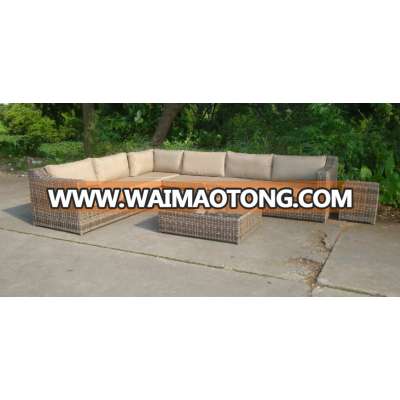 Rattan outdoor sofa table set