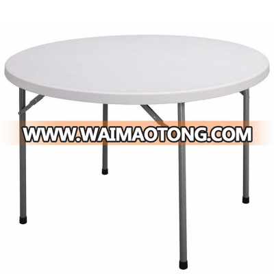 Flexible and functional plastic round folding table