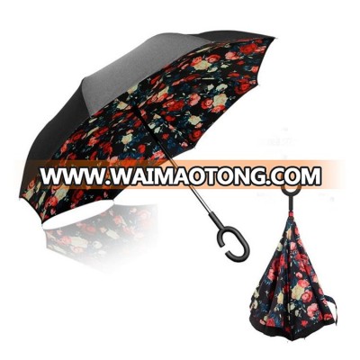 Private Label umbrella frame promotion inside out custom printing inverse umbrella