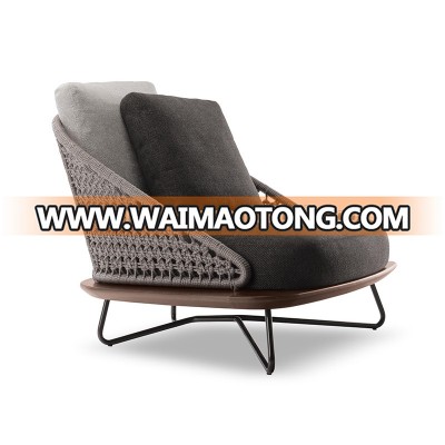 Hot sale garden furniture/braiding single sofa lounge chair