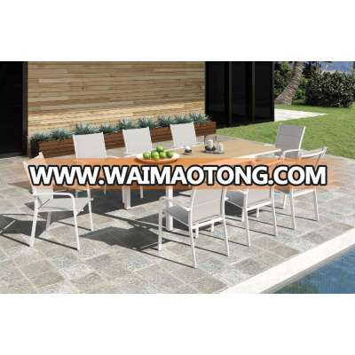 Latest Design Plastic Wooden Top Dining Table Sets 9 Pieces or 7 Pieces Expandable Table and Chairs (DH-868TT2E)