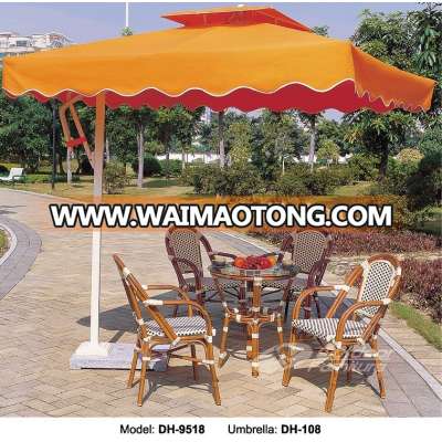 Outdoor restaurant chair table set