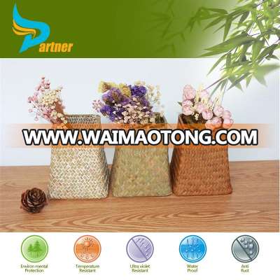 Rattan Home Decoration Handmade PE Rattan Flower Basket