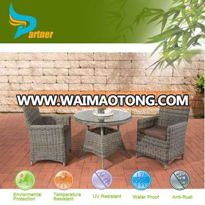 3 PCS Confortable Leisure Set Swimming Pool Wicker Patio Garden Roots Rattan Outdoor Furniture