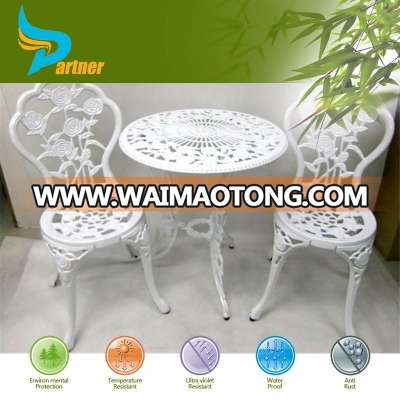 White,Rose Gold,Optional Royal Metal Table and Chairs Outdoor