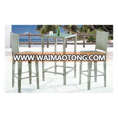 PTN-E-605 Outdoor Furnituer For Summer Bar Sets Bar Stool Bar Table High Table And Chair Rattan Furniture