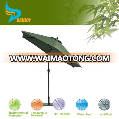 Best Seller Outdoor Table Aluminum Patio Umbrella with Auto Tilt and Crank