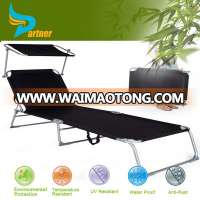 Metal Patio Outdoor Garden/Beach Rattan Sun Lounger-Lightweight Portable Sun Lounger