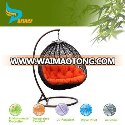 Indian Round Rattan Bird Nest Balcony Adult Cheap Outdoor Indoor Wicker Cocoon Hanging Swing Egg Chair With Stand