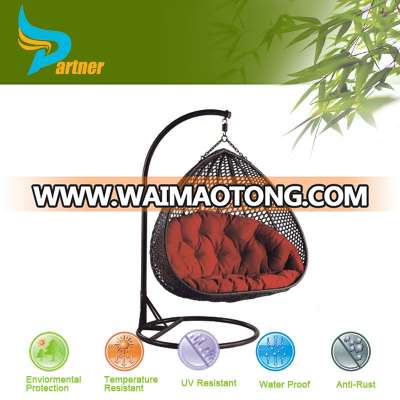 Cheap Price Factory Manufacturer Direct Wholesale Comfortable Bird's Big Round Indoor Egg Nest Shaped Wicker Rattan Swing Chair