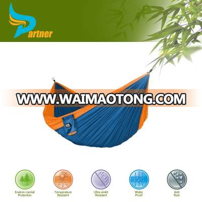 Customized Size Blue Outdoor 100% Nylon Parachute Hammock with Tree Straps