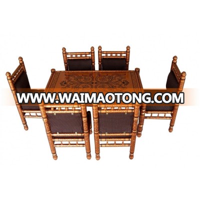 Wooden Dining Table , Luxury carved wooden antique dining Tables , Traditional Pakistani Luxury Dining Tables