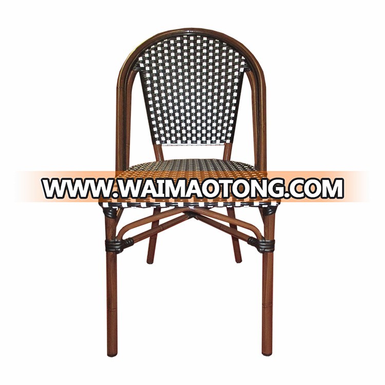 Outdoor Dining Portable Bistro Bamboo Chairs Rattan Wicker Chair