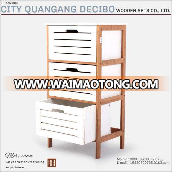 2017 Chinese wholesale three tier drawer vintage cabinets prices living room furniture bamboo