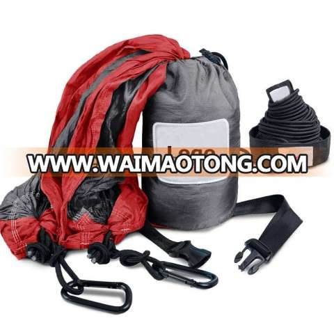 High quality double nylon hammock outdoor camping with tree straps