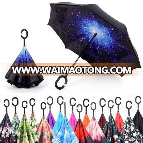 Custom Printed Reverse Umbrella, Inverted Umbrella, Inside Out Umbrella